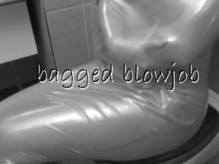 Bagged blowjob