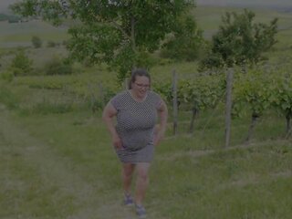 Lady Mercedes - Masturbation in the Countryside Part 1: Outdoor Mature Porn