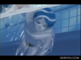 Hentai persona maravillosa en grande tetitas consigue perra follada perrito por la piscina