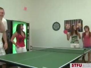 Smoking Sexy Coeds Fuck In Foosball Game