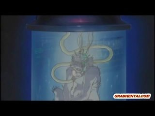 Kaakit-akit anime pamamasa puke fucked sa pamamagitan ng mahirap