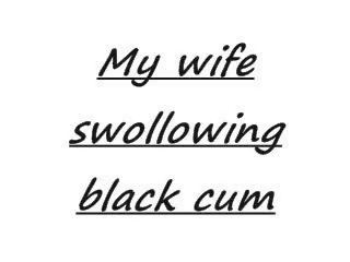 Σύζυγος swollowing μαύρος/η σπέρμα