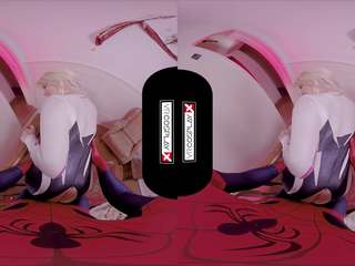 Vrcosplayx.com spider gwen soffiando il vostro mente con suo bocca e fica