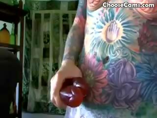 Tattooed Girl Masturbating