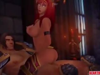 Velika prsi alexstrasza dobi zajebal težko s velika kurac: porno 3de