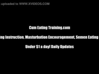 All you get to eat tonight is your own cum CEI