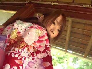 Subtitled uncensored Japanese Hitomi Oki foreplay in ryokan