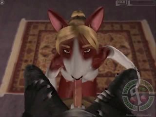 Furry yiffy hentaý 3d blow extractingjob