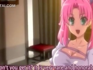 Busty hentai công chúa được miệng fucked lược cứng