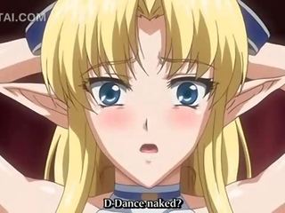 Kuum blond anime haldjas vitt põrutasin hardcore