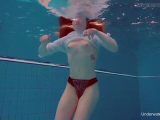 Underwater swimming babe Alice Bulbul