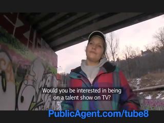 PublicAgent Yana the street dancer fucks to be on talent TV Show