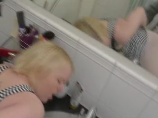 Cute Teen gets Fucked Hard in her Mums Bathroom