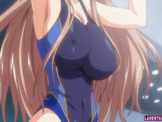 Hentai cutie in swimsuit gives tittyfuck