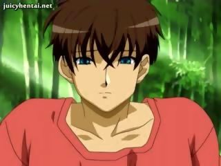 Berpayu dara besar anime perempuan tak senonoh menghisap dalam hutan