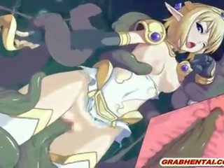 Cute Hentai Elf Caught And Hot Drilled Wetpussy By Tentacles