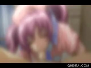 Hentai Teen Maid Sucking Monster Shaft Gets Jizz Shot In