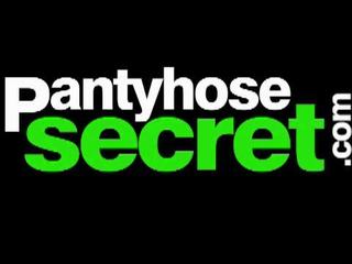 Pantyhose Secret: Blonde Anita likes to masturbate through her nylons