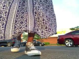 Peeing at Crowded best Buy Parking Lot.