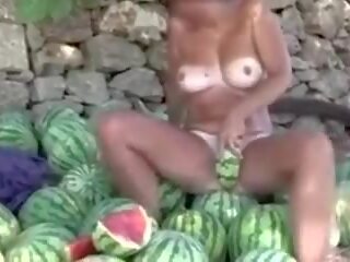 Time to Collect Watermelons, Free Outdoors MILF Porn Video