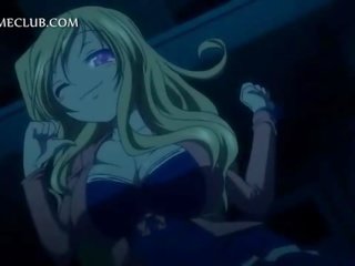 Blond kåt hentai babe erting kuk med en