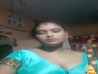 Tamil india grande y bella azul sedoso blusa vivir, porno 02