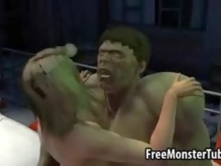 Hot 3D Blonde Gets Fucked By The Incredible Hulk