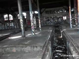 She gets boned by Jason in an abandoned railway area! stevenshame.dating Porn Videos
