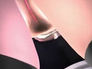 Animated babe enjoys anal dildo