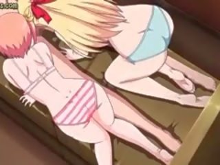 Hungry Anime Chicks Licking And Get Cumshot