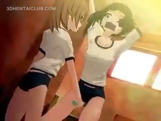 Tied Up Hentai Girl Gets Cunt Vibed Hard