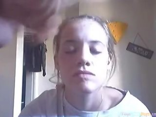 Bitch Shows Her Cumshot Face On Web