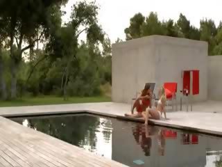 Pool fun with extremely hot women