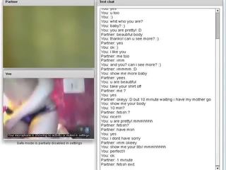 Chatroulette #63 Horny Turkish little shy masturbates