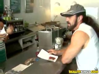 Latina Fast Food Salesgirl Deven Rose Picked Up