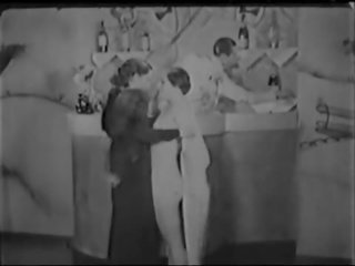 خمر الاباحية 1920s الإناث الذكور الإناث مجموعة من ثلاثة أشخاص - عاري شريط