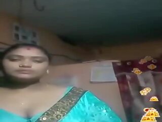Tamil Indian BBW Blue Silky Blouse Live, Porn 02