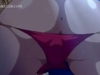 Busty Anime Blonde Taking Fat Dick In Tight Ass Hole