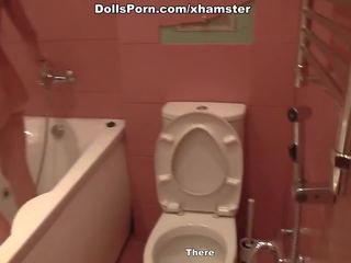 Tattooed porn doll enjoys bathroom fucking scene 1